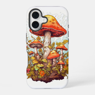 Kreative Pilzwald-Illustration iPhone 16 Hülle