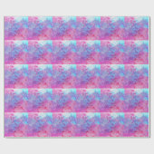 Kreative pink-blaue Textur, Farbflecken. Geschenkpapier (Flach)