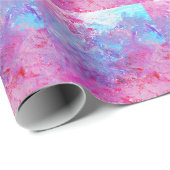Kreative pink-blaue Textur, Farbflecken. Geschenkpapier (Rolleneckpunkt)