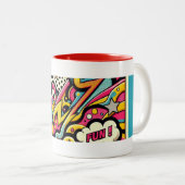 Kreative Pop Kunst FUN Tasse (VorderseiteRechts)