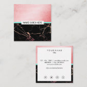 Kreative Rosen-Goldmarmor-Quadrat-Geschäfts-Karte Quadratische Visitenkarte (Vorne/Hinten)