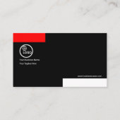 Kreative rote strukturelle Linien Ingenieur Visitenkarte (Rückseite)