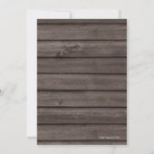 Kreative Rustikal-Holz-Engagement-Partei Einladung (Rückseite)