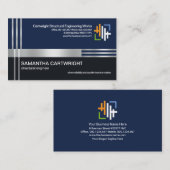 Kreative Silver-Bar-Kolonnen Zivil Engineering Visitenkarte (Vorne/Hinten)