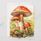 Kreative Sprouting Pilze Kunst Geburtstagsparty Einladung (Rückseite)