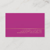 Kreative, stilvolle, trendige Seide ergänzen moder Visitenkarte (Rückseite)