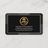 Kreative, stylische, graue, monochrome Layers mit Visitenkarte (Rückseite)