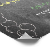 Kreative Tafel-Schulillustration Poster (Ecke)