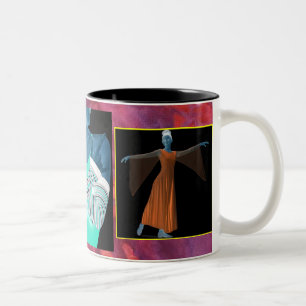 Kreative Tanz-Tasse Zweifarbige Tasse