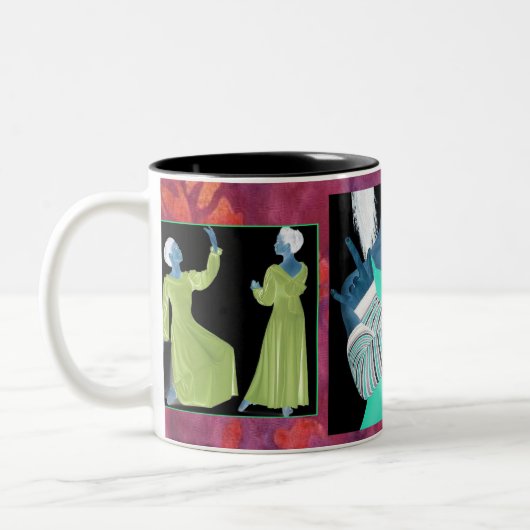 Kreative Tanz-Tasse Zweifarbige Tasse (Links)