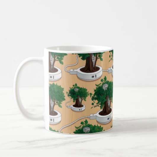 Kreative Tapete Kaffeetasse (Links)