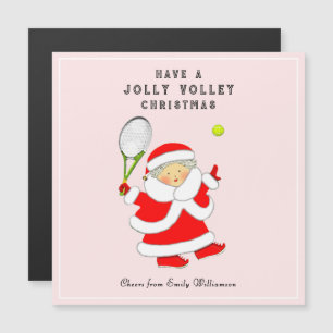 Kreative Tennis-Weihnachtsgrüße Magnetkarte