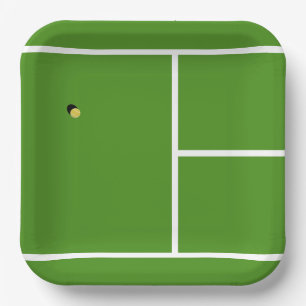 Kreative Tennisparty Pappteller