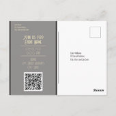 Kreative Tiger Einladung Postkarte mit QR-Code (Rückseite)