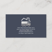 Kreative Trapeziumblöcke Silber bewegender LKW  Visitenkarte (Rückseite)