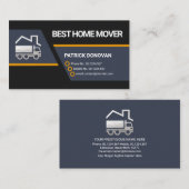 Kreative Trapeziumblöcke Silber bewegender LKW  Visitenkarte (Vorne/Hinten)