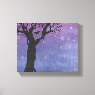 Kreative Tree-Silhouette Leinwanddruck