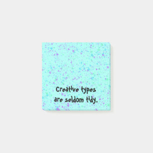 Kreative Typen sind selten heiße Post-it-Notizen Post-it Klebezettel