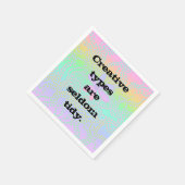 Kreative Typen sind selten ordentlich Serviette (Ecke)