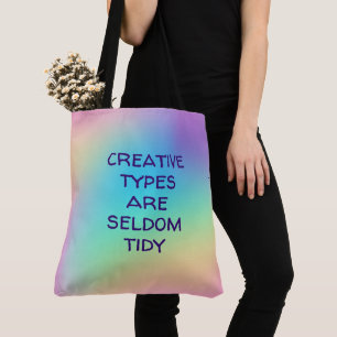 "Kreative Typen sind selten reif" Magischer Regenb Tasche
