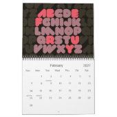 Kreative Typografie Alphabet Monate 2012 Kalender (Feb 2027)