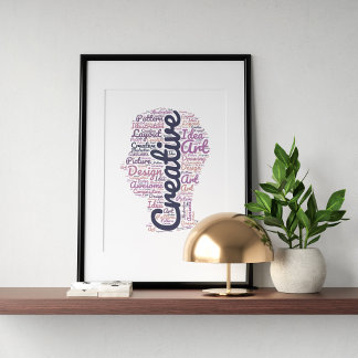 Kreative Typografie in Form. Poster