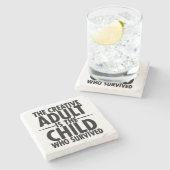 Kreative Typografie-motivierend Zitat Steinuntersetzer (Seitenansicht)