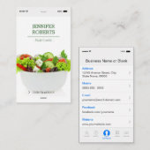 Kreative und einzigartige Gemüse Lebensmittel Ernä Visitenkarte (Vorne/Hinten)