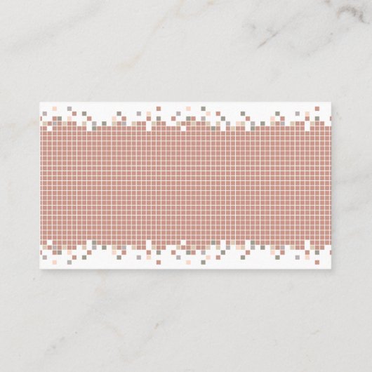 Kreative Visitenkarte des Pixel-Handwerks (Rückseite)