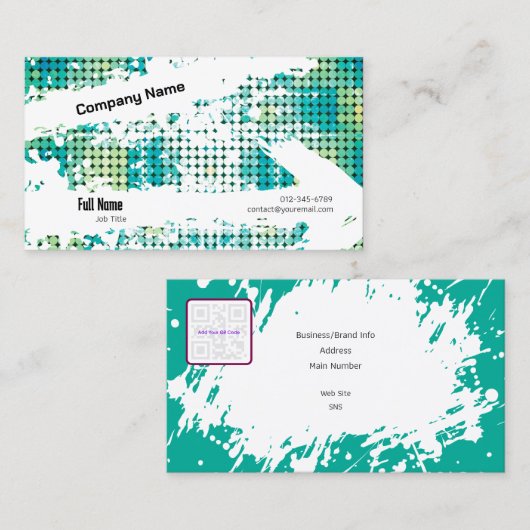 Kreative Visitenkarte mit QR - Retro Vibes (B) (Vorne/Hinten)