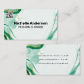 Kreative Wasserfarben Kunst | QR-Code-Visitenkarte Visitenkarte (Vorne/Hinten)