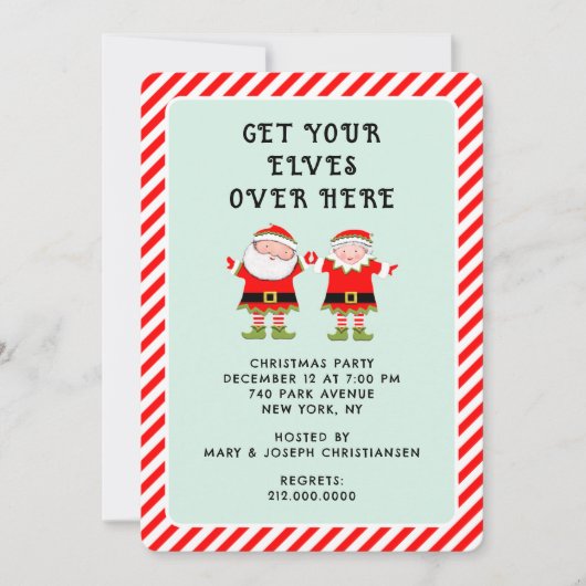Kreative Weihnachtsfeier Einladung (Vorderseite)
