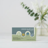 Kreative Windung Road Map Logistic Art Icons Visitenkarte (Stehend Vorderseite)