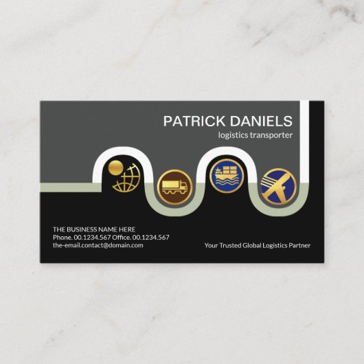 Kreative Windverteilung Straßenlogistik  Visitenkarte (Vorderseite)