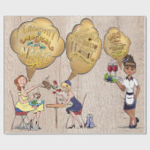 Kreative Zauberzeit mit Freunden Geschenkpapier (Flach)