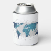 Kreative zeichnend Weltkarte Dosenkühler (Kanne Rückseite)