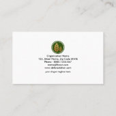 Kreativer Abholzungs-Baum-Naturschützer Visitenkarte (Rückseite)