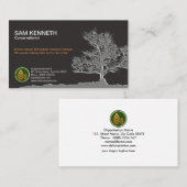 Kreativer Abholzungs-Baum-Naturschützer Visitenkarte (Vorne/Hinten)