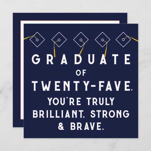 Kreativer Abschluss 2025 Karte (Vorne/Hinten)