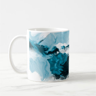Kreativer abstrakter handgemalter Hintergrund, Wal Kaffeetasse
