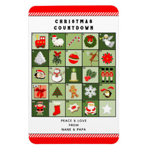 Kreativer Adventskalender Weihnachtskarte Magnet