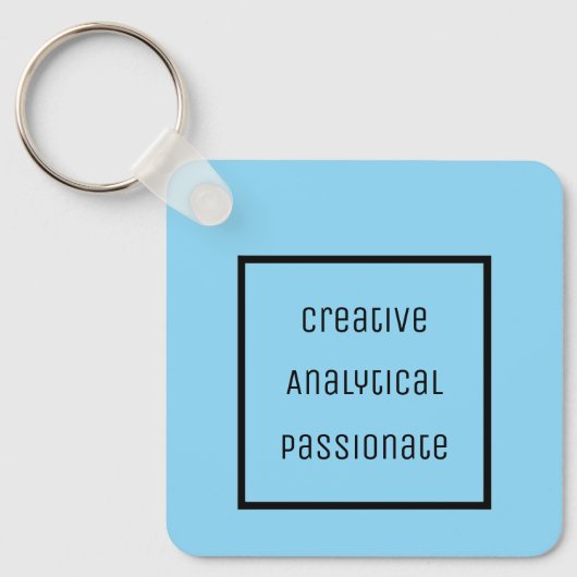 Kreativer, analytischer, leidenschaftlicher Acryli Schlüsselanhänger (Vorderseite)