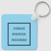 Kreativer, analytischer, leidenschaftlicher Acryli Schlüsselanhänger (Rückseite)