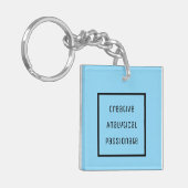 Kreativer, analytischer, leidenschaftlicher Acryli Schlüsselanhänger (Vorderseite links)