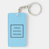 Kreativer, analytischer, leidenschaftlicher Acryli Schlüsselanhänger (Rückseite)