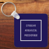 kreativer, analytischer, leidenschaftlicher, akryl schlüsselanhänger (Vorderseite)