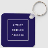 kreativer, analytischer, leidenschaftlicher, akryl schlüsselanhänger (Rückseite)