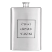 Kreativer, analytischer, leidenschaftlicher klassi flachmann (Vorderseite)