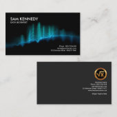 Kreativer blauer binärer visitenkarte (Vorne/Hinten)