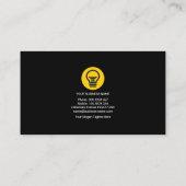 kreativer, blauer Stromaggregat Visitenkarte (Rückseite)